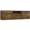 vidaXL Mobile TV Rovere Fumo 140x35x40 cm in Legno Ingegnerizzato