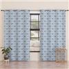 PETTI Artigiani Italiani - Tende a Pannelli per Interno con Anelli 2 Pezzi 140x280cm, Tenda Camera da Letto e Soggiorno Oscuranti Isolanti e Moderne, Fiocco Celeste, 100% Made in Italy