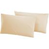 SalGiu Federe (2 pezzi) Guanciale Letto 52x82 cm Con Bottoni in Cotone (Panna)