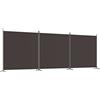 vidaXL Divisorio a 3 Pannelli Marrone 525x180 cm in Tessuto