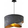 Light Home LH Light-Home Milano Lampadario a Sospensione - Lampadario Industriale per Soggiorno Camera da Letto e Cucina - Lampade a Sospensione in Metallo e con Paralume di Velluto - E27 - Grigio e Grigio Chiaro