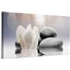 murando - Quadro Fiori Giglio 150x50 cm - 1 pezzo Stampa su Tela XXL Quadri Moderni Murale Moderno Grafica Decorazioni da Parete per il Soggiorno Floreale Pietre Beige Natura b-B-0268-b-a