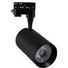 LEDKIA LIGHTING - Faretto LED Binario Trifase 30W Vulcan | 3000 lm Flusso Luminoso | Luce Calda 3000K | Installazione Flessibile, Nero, Policarbonato Alluminio