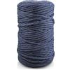 Netuno 1x corda macramè colorata blu denim 5 mm 100 m corda cotone singola ritorta corda naturale colorata per macramè filo singolo macramè cordoncino colorato filato gomitolo cotone uncinetto