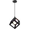 iDEGU Lampadario a Sospensione Vintage stile Geometrico Lampade a Sospensione in forma di Cubo per camera da letto, soggiorno, sala da pranzo, cucina, 16 cm, nero