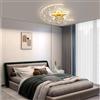 Trutipon Plafoniera For Cameretta For Bambini LED Dimmerabile Ragazzi Ragazze Camera Da Letto Lampade Da Soffitto Decorativa Moderna Stella Luna Lampadario Sala Da Pranzo Soggiorno Metallo Con Telecomando(Gold