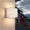 Partenopea Applique lampada da muro parete moderna cubo luce up&down illuminazione efficiente da 10w in PC per esterno e interni IP54 casa balcone terrazza facciate (Bianco, Luce calda 3000K)