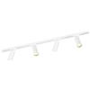 Ledvion Sistema di Binario 1m Monofase Bianco 4 faretti bianco caldo | Con lampadine incluse per soggiorno cucina e zona pranzo