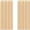 vidaXL Tende in Voile con Occhielli 2 pz Sabbia, Tenda a Rete, Tenda Trasparente, Voile per Finestra, Trattamento Finestra, Tenda Pura Voile