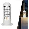 Chao Zan Luci palo Lampada esterno E27 Piazza Recinzione Colonna Piedistallo Lampione da giardino Luce Cancello Paletto Luce pilastro retrò Alluminio Impermeabile Patio terra lampioncino per vialetti (C)