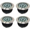 AntDau71® - 4 Pezzi Faretto a led segnapasso calpestabile da esterno viali sentieri giardino pavimento IP65 da incasso a terra luce fredda 6500k - 220V (18 watt (19,3 x 9 cm))