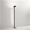Perenz Piantana Contemporanea Quadra Metallo Nero Led Integrato 24W