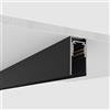 Planetitaly Binario track magnetico elettrificato da soffitto parete colore nero supporto esterno per fari faretti LED magnetici alimentazione 48V 1mt