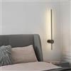 BAUFAS Lampade da bagno nere Luci di vanità girevoli a 350 ° in oro for bagno Applique da parete moderna a LED Applique da bagno spazzolata su specchio (Color : Warm white, Size : 1pcs black 100cm)