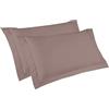 Ipersan Coppia Federe Cuscino Letto, a Tre Volani, 100% Cotone Mercerizzato, Misura 52x83 cm + 6 cm, Tinta Unita, Linea Vivere a Colori, Prodotto Europeo