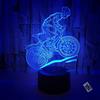 YTDZLTD Creativo 3D Bicicletta Luce Notturna 16 Colori Mutevoli Telecomando USB Potere Toccare Cambiare Illusione Ottica Lampada Arredamento Lampada LED Lampada da Tavolo Bambini Brithday Natale Regalo