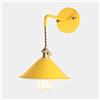 Mengjay E27 Lampada da parete Applique da parete vintage in metallo interna Luce da Muro rustica retrò interna in ferro per cucina, soppalco, ristorante, bar, camera da letto e decorazione sala (giallo)