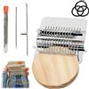 Generic Knit Patch Looms Kit,Mini Portable Patch Darning Looms Kit,Wooden Quickly Sewing Repair Patchwork Weaving Tool Set for Beginners,Small DIY Weaving Art Craft (14 Hooks)
