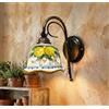Mondocreazioni Applique a 1 luce in ceramica siciliana realizzato e decorato artigianalmente dai maestri di santo stefano di camastra (LIMONI)