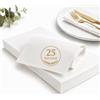 ecodrinks 25 Tovaglie Antimacchia TNT 100x100 cm Bianco | Monouso 50 g/m², resistenti ed eleganti, idonee al contatto alimentare, ideali per ristoranti, feste, sagre ed esterni