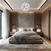 Lampadesign ® Set coordinato lampade camera da letto Lampadario Luminoso a sospensione moderno LED soffitto e coppia Lampade comodino tris luci Luce lettura rilassante soft cameretta lampadine E27