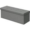 WOLTU Pouf Contenitore Sgabello Pieghevole Poltrona Poggiapiedi Cassapanca Scarpiera 110x37,5x38 cm Grigio Chiaro