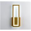 AALIN Lampade da parete per interni, Applique da parete a LED da 17W Lampada da parete moderna per interni per il ristorante della cucina del corridoio della camera da letto (bianco, Oro)
