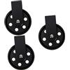 OSALADI Set 3 Pulegge a Sospensione Nero in Ferro Vintage Per Lampade Da Parete Accessori Per Illuminazione Interna Facile Installazione E Design Industriale