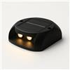 damastoreitalia Faretto Segnapassi a LED Solare IP54 con Sensore Crepuscolare, Luce Calda 3000K, Ricaricabile, Impermeabile per Scale, Giardino e Vialetti