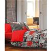 BIANCHERIAWEB Copripiumino Sacco Piumone 100% Cotone Disegno City Londra New York OB Singolo Londra