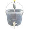 sil2018 Contenitore completo per fermentazione 10L - Set: eimer per fermentazione con gorgogliatore e guarnizione di gomma e rubinetto di scarico in plastica, secchio per birra o vino con manico