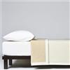 LANEROSSI Coperta Letto Singolo Agata Plus, Coperta in 100% Lana Vergine, 210x160 cm, Bianco/Beige