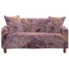 FANSU Copridivani Elastici 1 2 3 4 Posti, 3D Marmo Copridivano Fantasia, Universale Copridivani con Braccioli Divano Protector, Antiscivolo Copri Divano +1 Federe (Viola,3 posti (190~230cm))