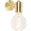 Qazqa facil - Appliques Design - 1 luce - L 66 mm - Oro/Ottone - Design - Soggiorno I Camera da letto I Sala da Pranzo I Cucina