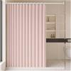 Single tree forest Tenda da Doccia Magnetica Pieghevole per Bagno, Lino Spesso con Ganci - Adatta per vasche da Bagno- W80xH220cm-Pink