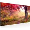 Runa Art Quadri Moderni Foresta paesaggio 1 Pezzo Tela Non Tessuta Soggiorno Corridoio Autunno Rosa 611612a