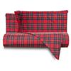 Smart Deco Home Set copripiumino federe letto parure copripiumino stampa fantasia 100% cotone Made in Italy MATRIMONIALE SCOZZESE ROSSO