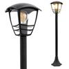 EDO Lampada da Giardino a Palo E27 IMMA L/T Nera - Moderna Lanterna da Esterno Alta 100 cm - Illuminazione Impermeabile IP44 - Elegante Lampione da Terra per Giardino, Sentieri e Terrazza