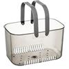 YuWangg Cestino per Doccia,Cestino per Doccia Trasparente Portatile,Cestino per Doccia Portatile,Cestino portaoggetti per Doccia in plastica,Grande capacità, design cavo, adatto a bagni, cucine e dormitori