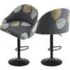 SDNAM Stampato Coprisgabello da Bar con Schienale Curvo Coprisgabelli da Cucina 4/2/1 Pezzi, Elasticizzato Fodera per Sgabello da Bar Coperture per Sedie da Cucina Coperture per Sedie da Pub(H5,2PCS)