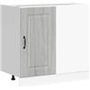vidaXL Base da Cucina Kalmar Grigio Sonoma in Legno Multistrato, Mobile Base lavello, Mobile Base lavello Cucina, Mobile Base Cucina per lavello
