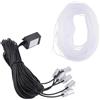 Cpolebev 6 nel 1 LED RGB Atmosfera Luce Interna per Auto Luce Ambientale Strisce nel Fibra Ottica Luce Tramite Controllo App Musica DIY Fibra 8M