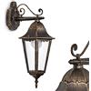 hofstein Lampada da parete per esterni Hongkong, lampada da parete verso il basso in stile antico in metallo/vetro in marrone/oro, E27, retro/vintage per patio/giardino, IP44, senza lampadina/e