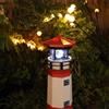 Tissting Faro Rotante a Energia Solare, con Luci a LED a Energia Solare per gli Amanti del Mare Decorazione da Giardino per Yard Lawn