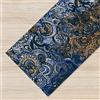 IlGruppone Tappeto Cucina Antiscivolo Made in Italy Passatoia Antimacchia Multiuso Corridoio Soggiorno Lavabile in Lavatrice - Mandala Blunotte - 50x300 cm