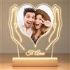 Jkolalin Cornice Personalizzata con Foto, Quadro Personalizzato con Foto, Lampada Personalizzata con Foto, Regalo Personalizzato per Donna e Uomo, Regalo Anniversario per Lui e Lei