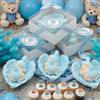 giftupstore bomboniere battesimo, comunione, cresima, compleanno, 30 Pezzi Blu maschio. compleanno bimba bambina bambino, blanc, rosa decorativo pietra angelo festa del neonato (blu)