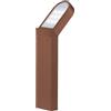 TAO LUCE ZEN Doubleside, Faro LED con Illuminazione Bilaterale per Esterni, Finitura Corten, Design Minimalista, 12W, 1200 Lumen, IP66, Altezza 55 cm