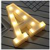DUBENS - Luci a LED a forma di lettere dell'alfabeto, in plastica, luce bianca calda, per feste, matrimoni, ricevimenti in casa, funzionamento a batteria a