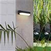 VR VETRINEINRETE Vetrineinrete® Applique lampada led per esterno 12 watt plafoniera per balconi terrazzi nera luce bianca fredda 65000k calda 3000k naturale 4000k IP65 (Luce calda 3000K)
